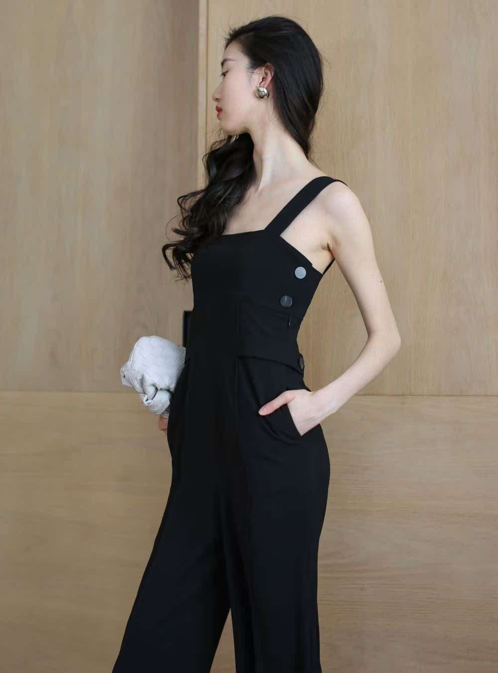 レース切替パンツドレス