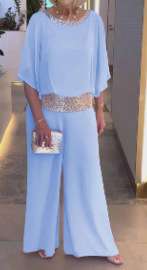 きらめきケープ袖パンツドレス