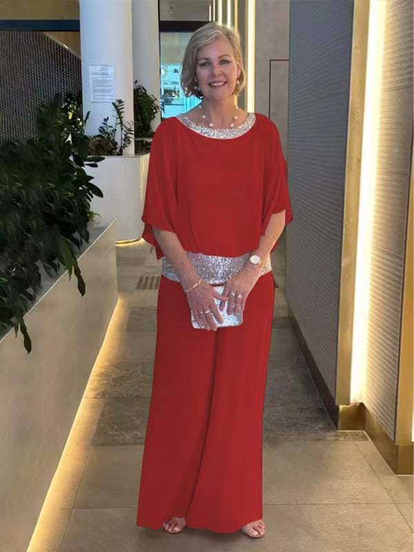 きらめきケープ袖パンツドレス