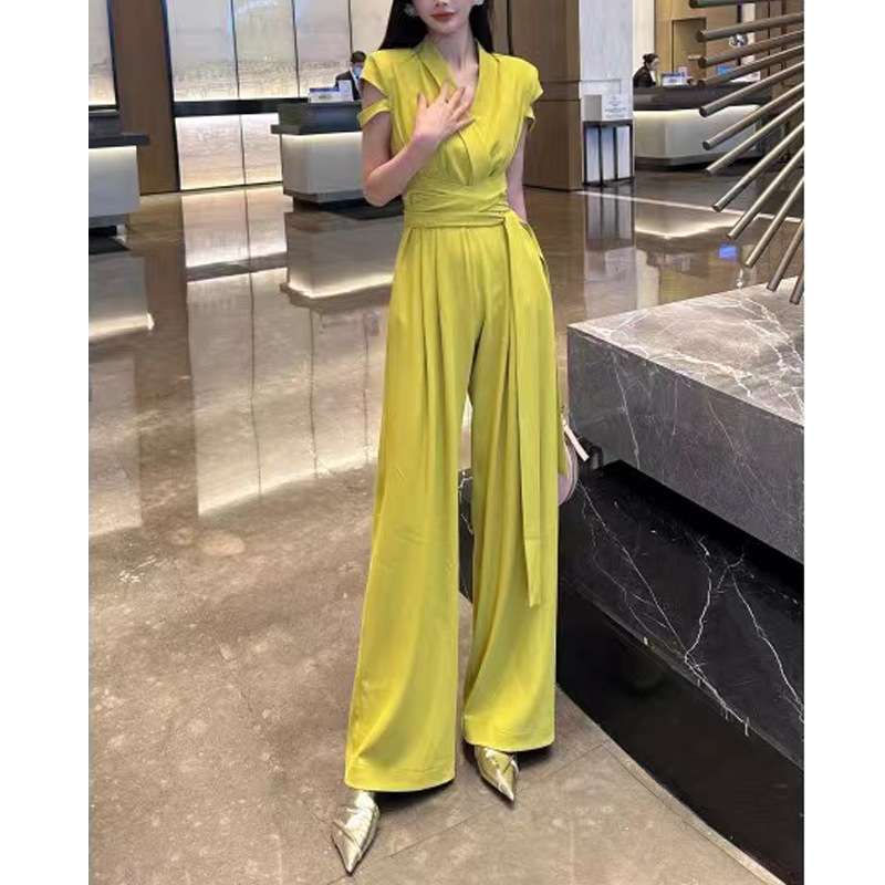 艶やかラップデザインパンツドレス