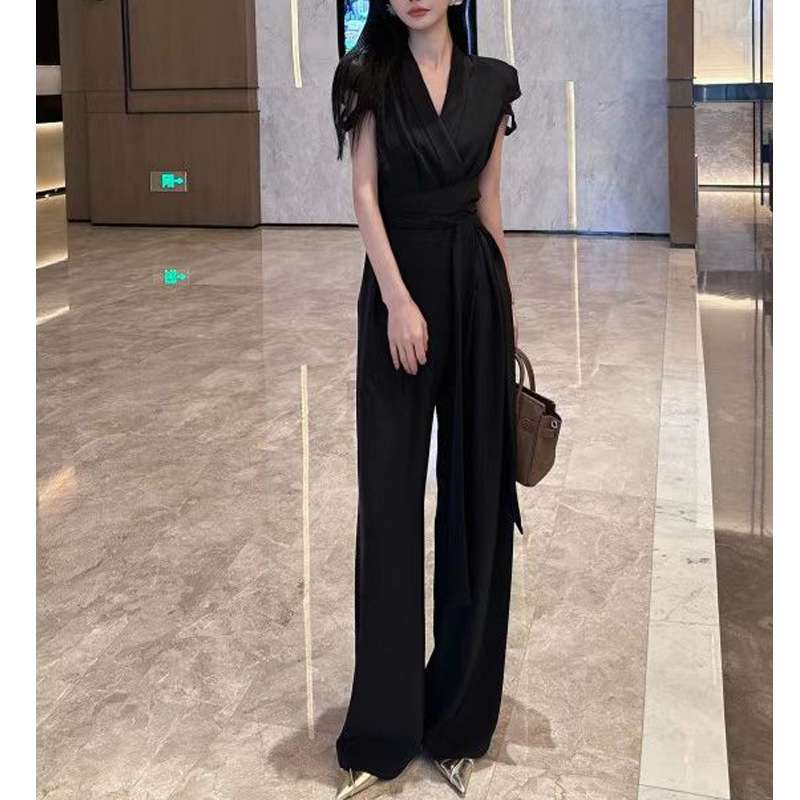 艶やかラップデザインパンツドレス