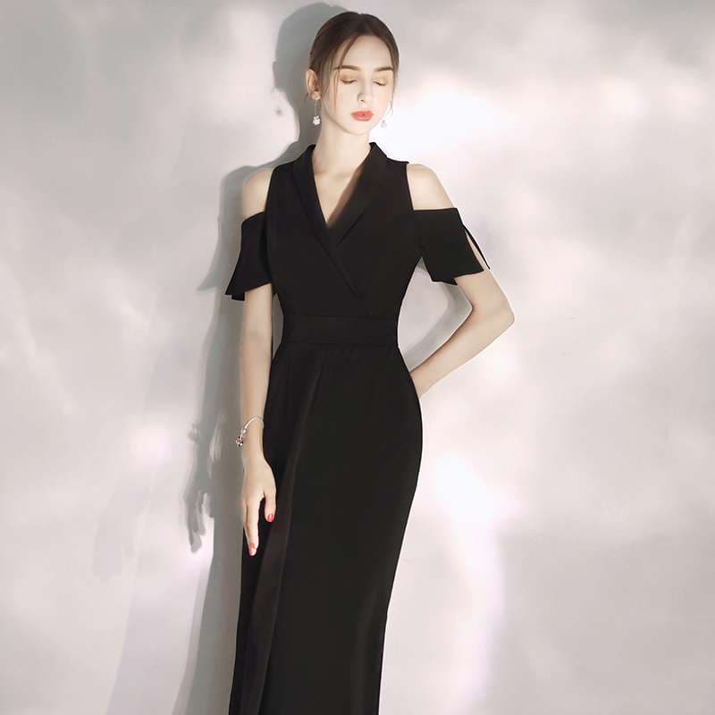 オフショルダー リボン パンツドレス