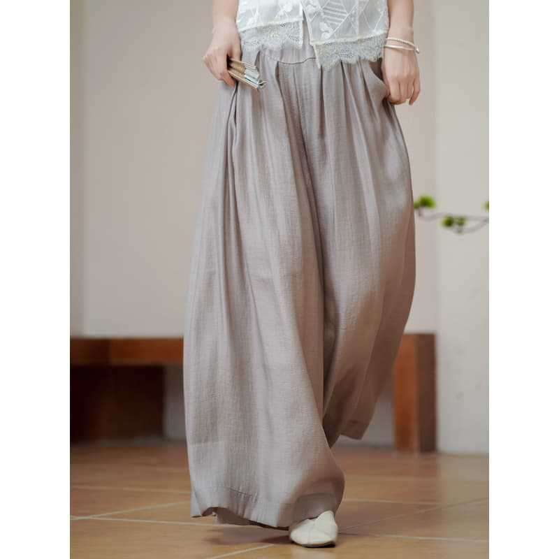 上品な艶やかワイドパンツドレス