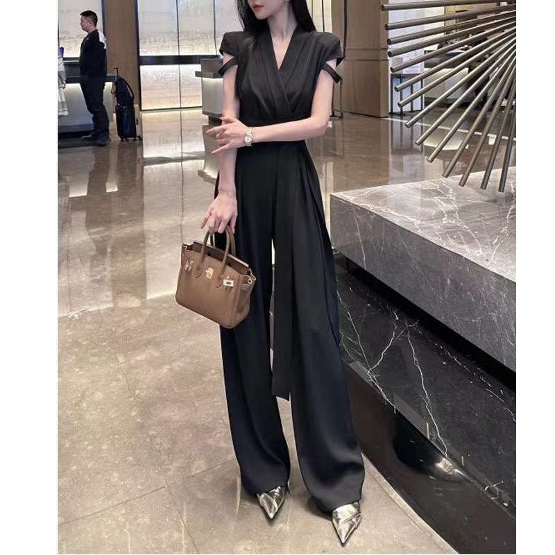 艶やかラップデザインパンツドレス