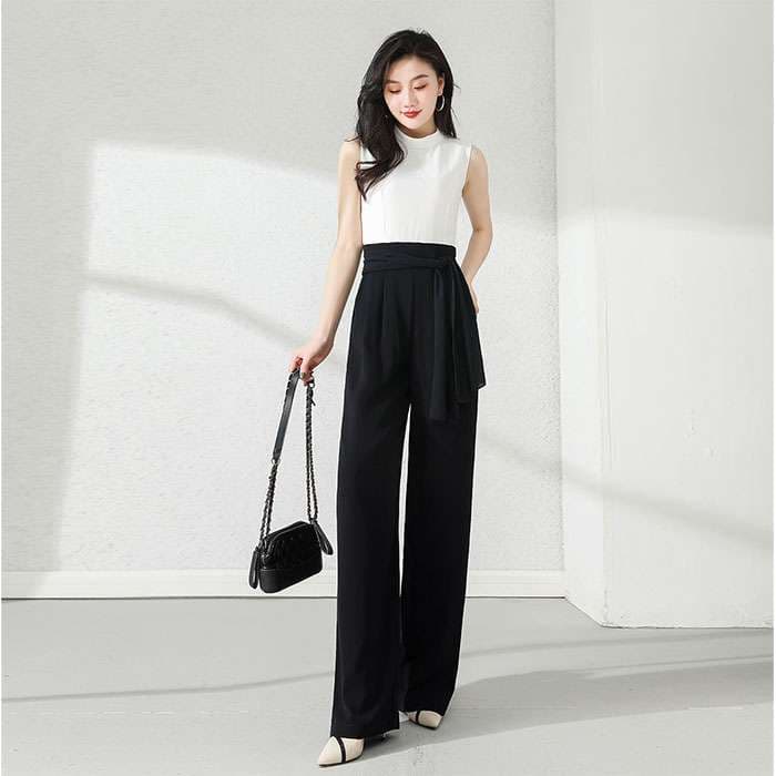 エレガントなツーピースパンツドレス